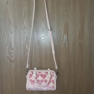Pink Heart Pattern Women's Bag